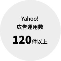 Yahoo!広告運用数 120件以上